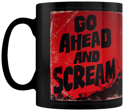 Go Ahead and Scream Horror Black Mug
