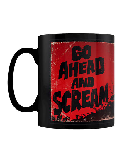 Go Ahead and Scream Horror Black Mug