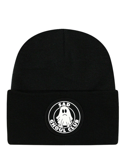 Sad Ghoul Club Black Beanie