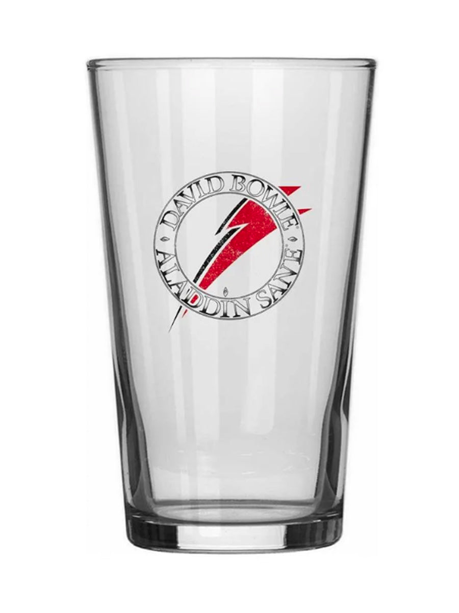 David Bowie Beer Glass Aladdin Sane Boxed Size One Size