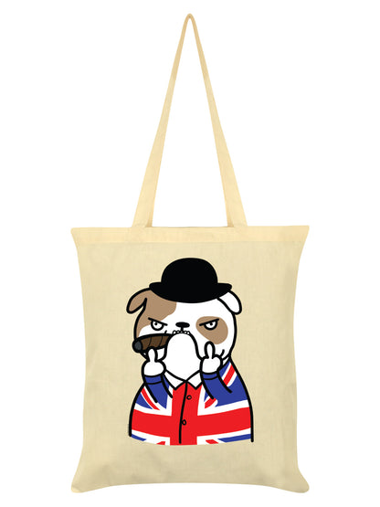 Big British Bully Cream Tote Bag