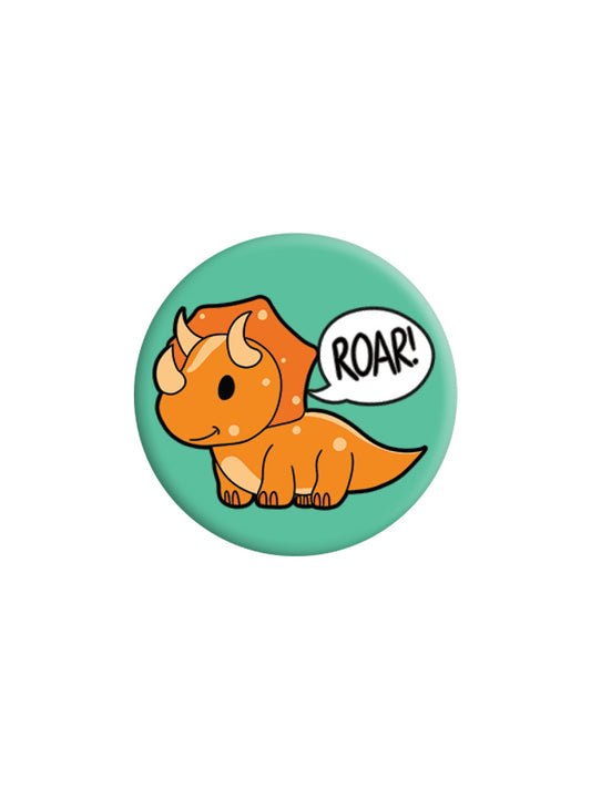 Triceratops Roar! Dinosaur Badge