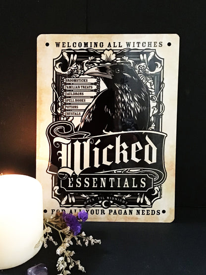 Witches Wicked Essentials Mini Tin Sign