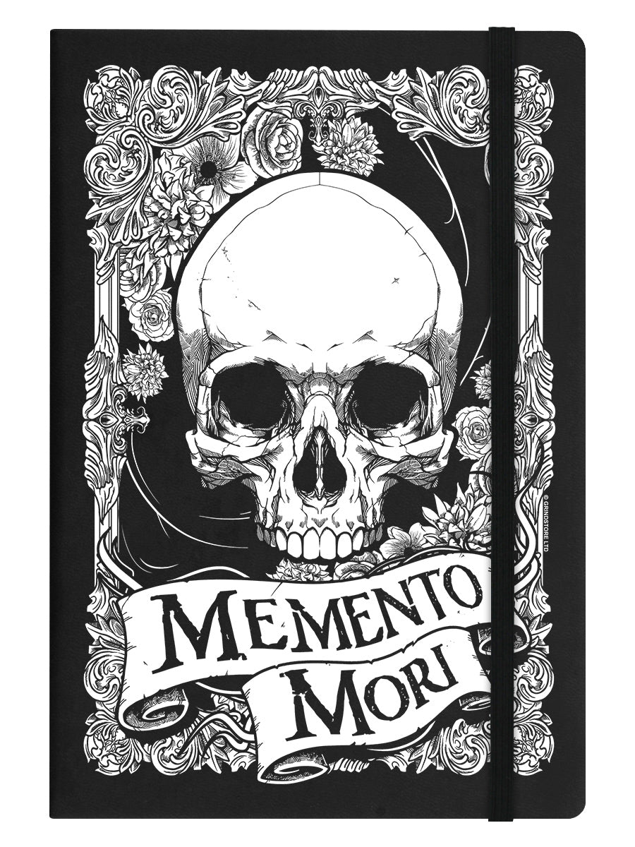 Memento Mori Skull Black A5 Hard Cover Notebook