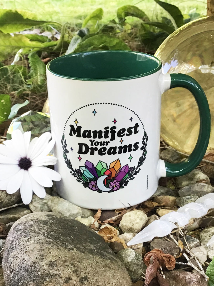 Manifest Your Dreams Green Inner 2-Tone Mug