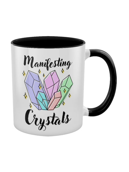 Manifesting Crystals Black Inner 2-Tone Mug
