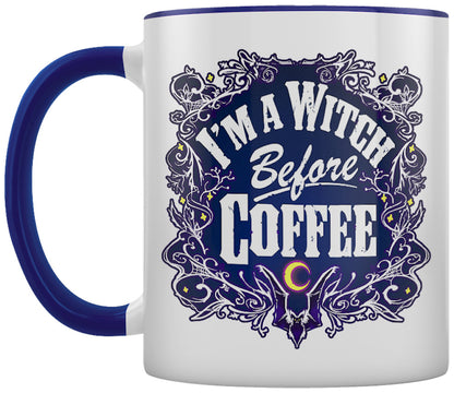 I'm A Witch Before Coffee Blue Inner 2-Tone Mug
