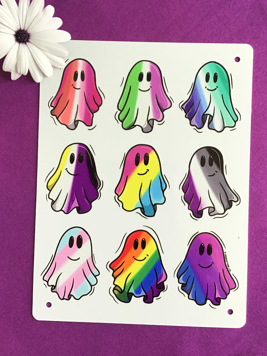 Pride Ghosts Mini Tin Sign
