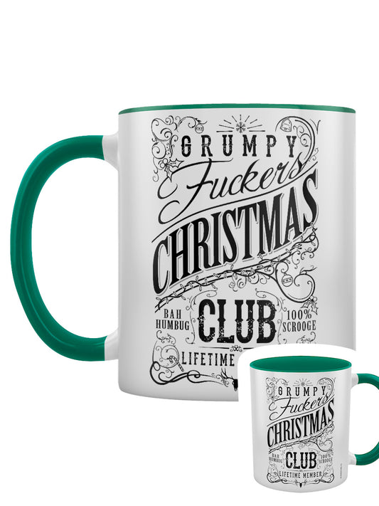 Grumpy Fuckers Christmas Club Green Inner 2-Tone Mug