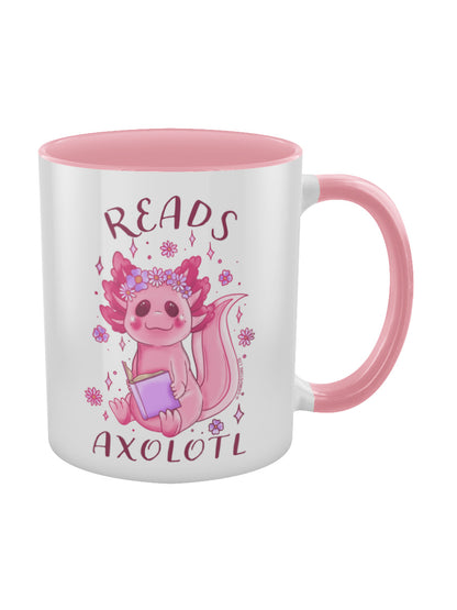 Reads Axolotl Pink Inner 2-Tone Mug