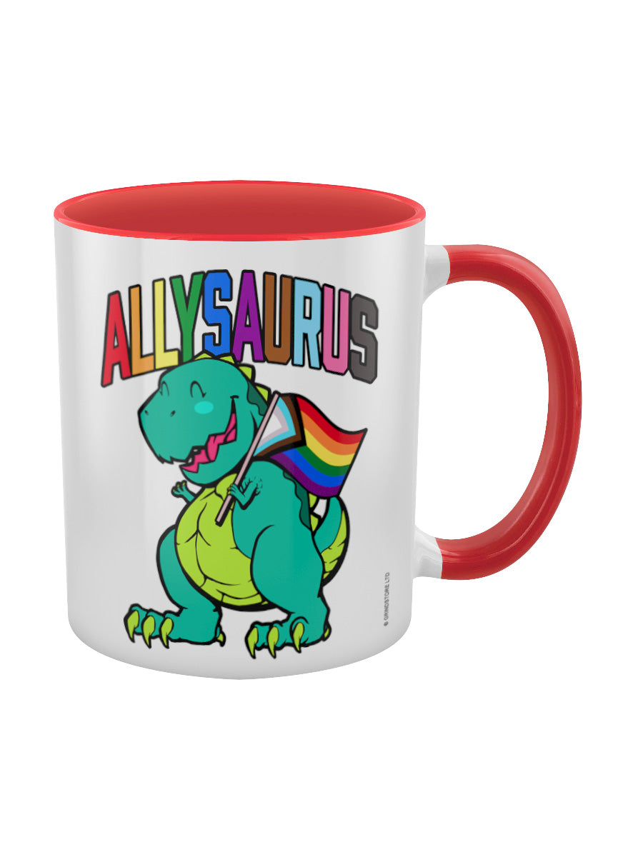 Allysaurus Dinosaur Red Inner 2-Tone Mug