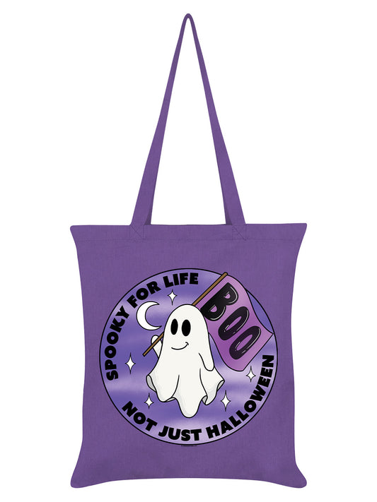 Galaxy Ghouls Spooky For Life Not Just Halloween Violet Tote Bag