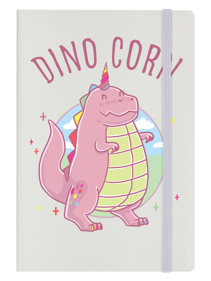 Dino-corn Dinosaur Cream A5 Hard Cover Notebook