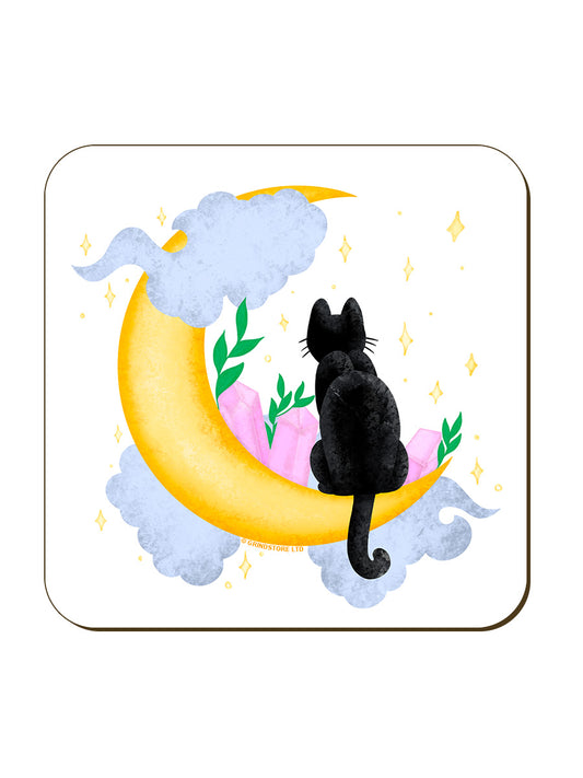 Head In The Clouds Crystal Kitten Coaster