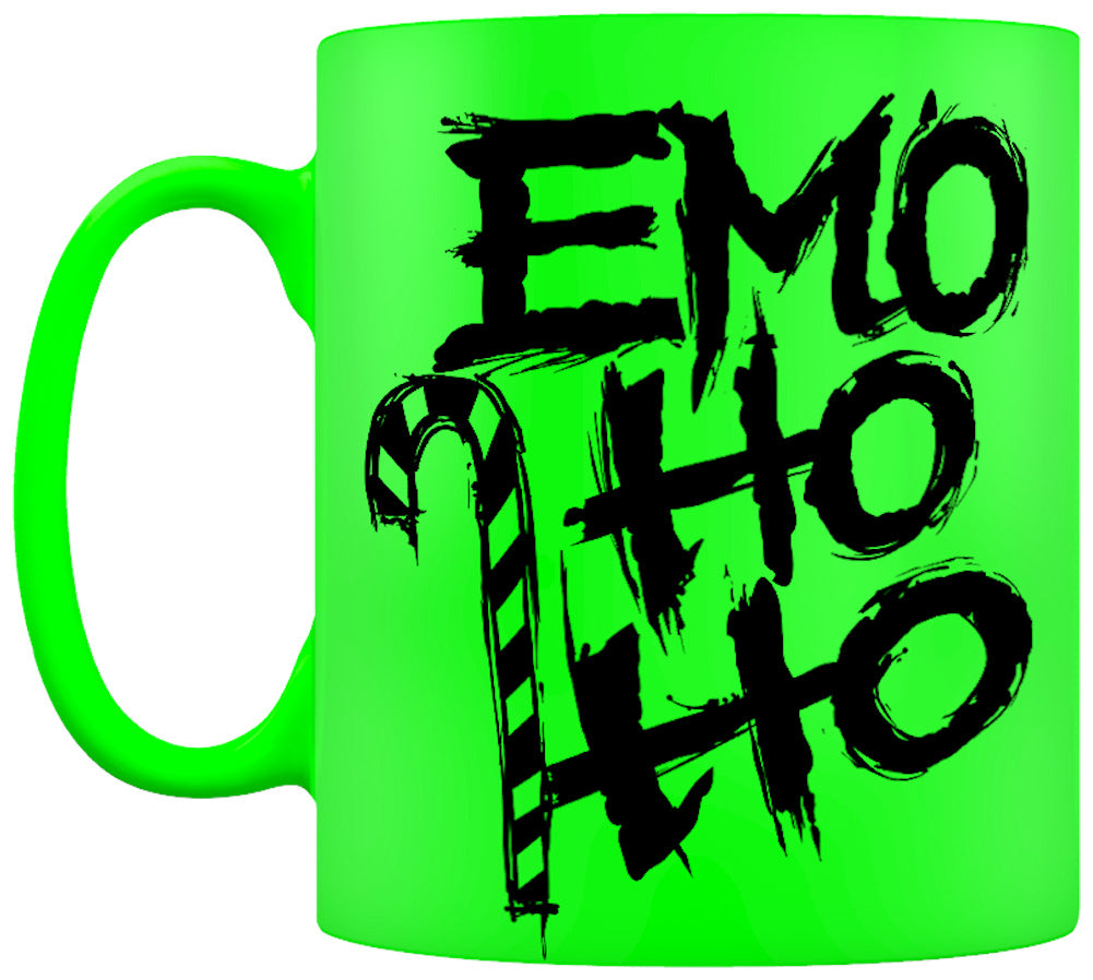 Emo Ho Ho Christmas Green Neon Mug