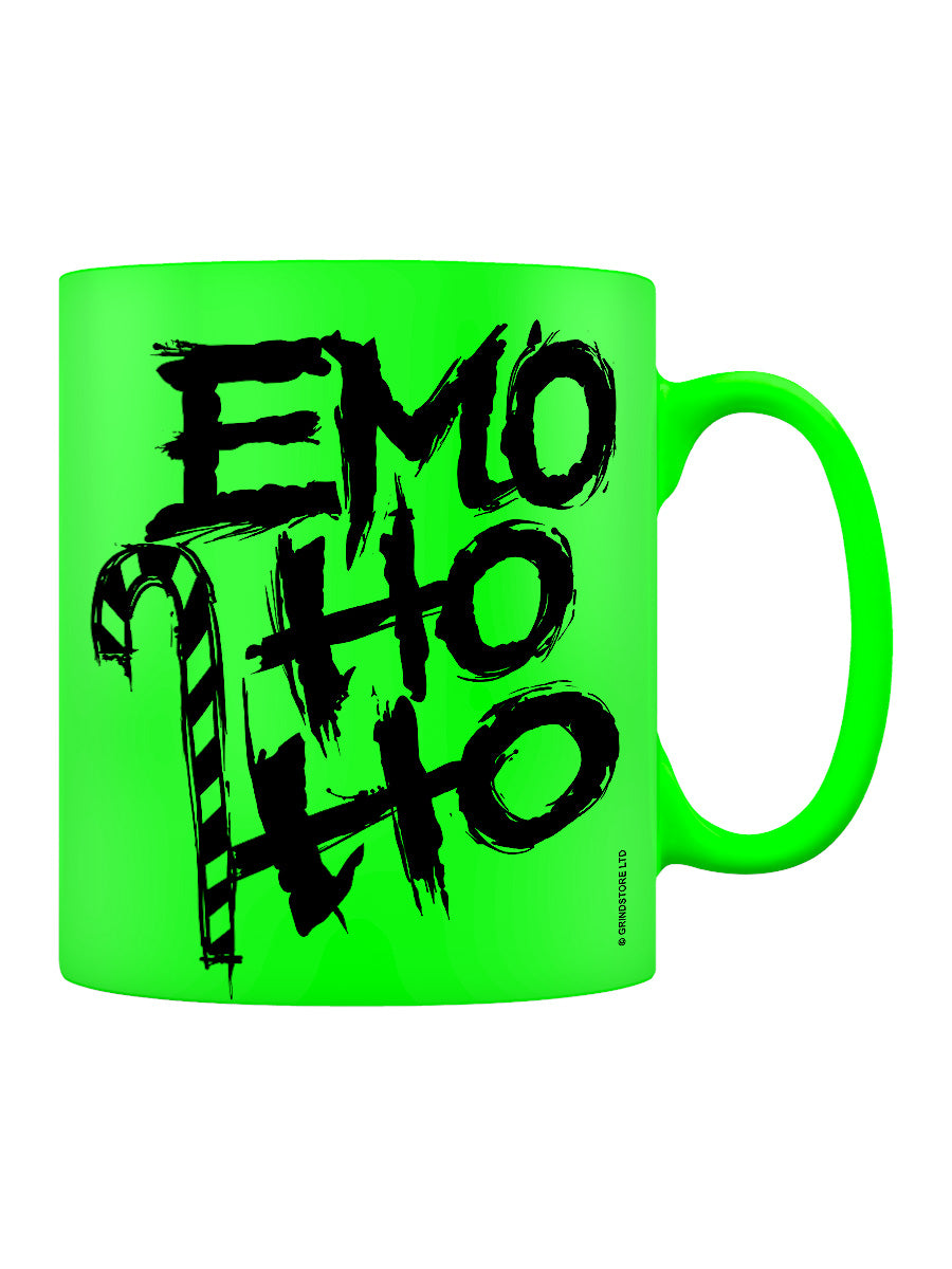 Emo Ho Ho Christmas Green Neon Mug