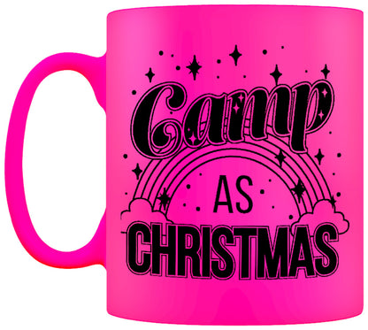 Camp As Christmas Pink Neon Mug