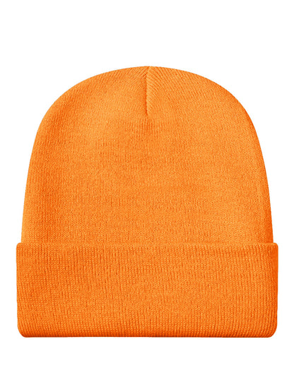 Stay Weird Neon Orange Beanie