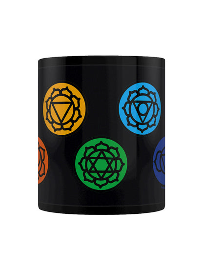 Rainbow Meditation Black Mug
