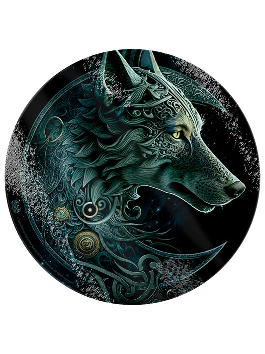 Spiral Celtic Wolf Circular Chopping Board