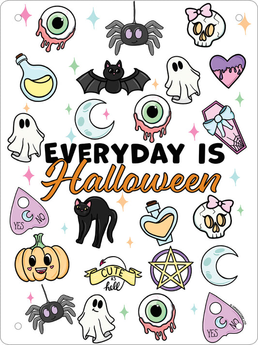 Galaxy Ghouls Everyday is Halloween Mini Tin Sign