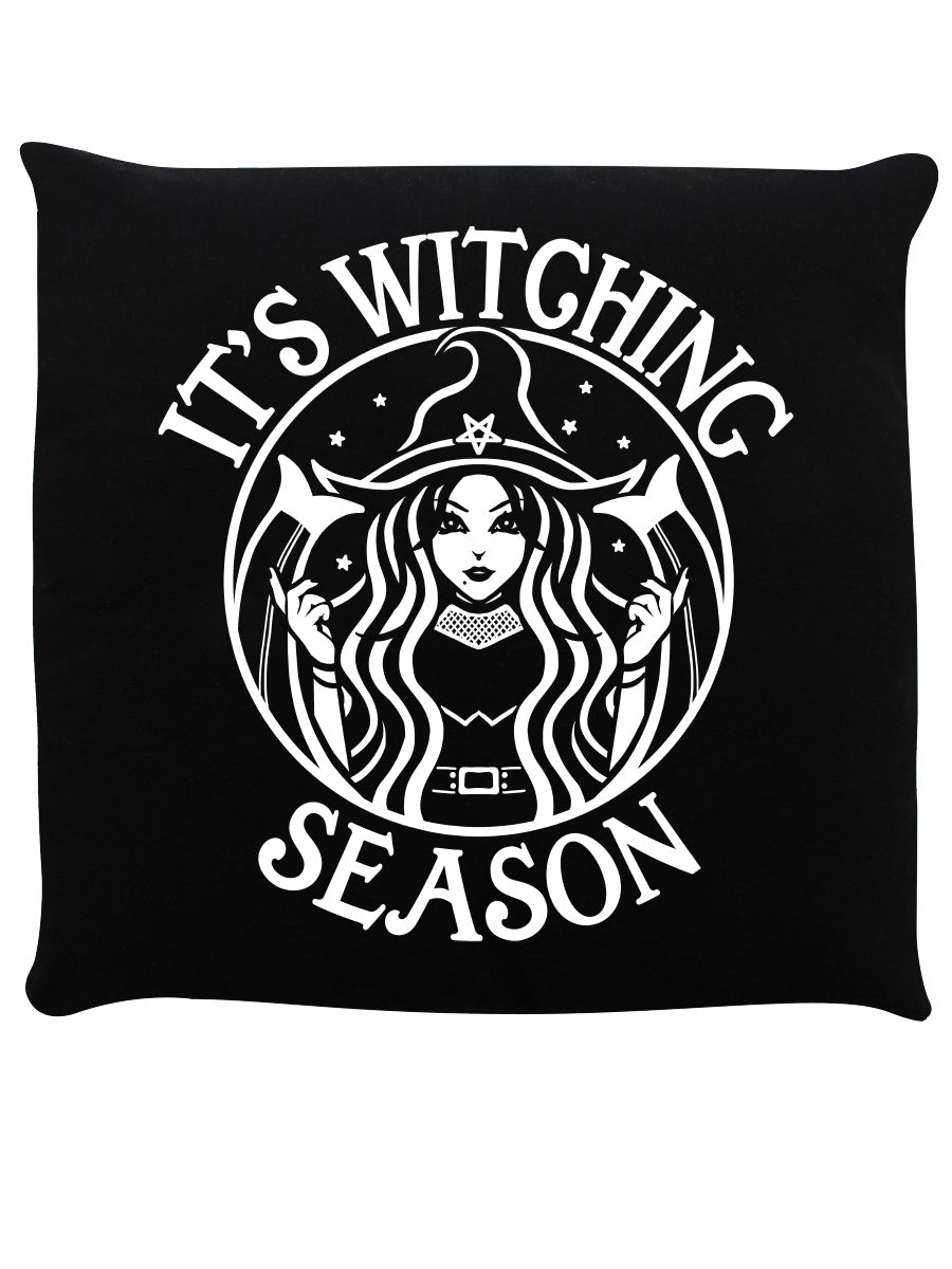 It's Witching Season Black Cushion