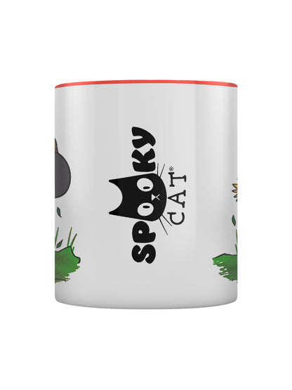 Spooky Cat Elements - Earth Red Inner 2-Tone Mug