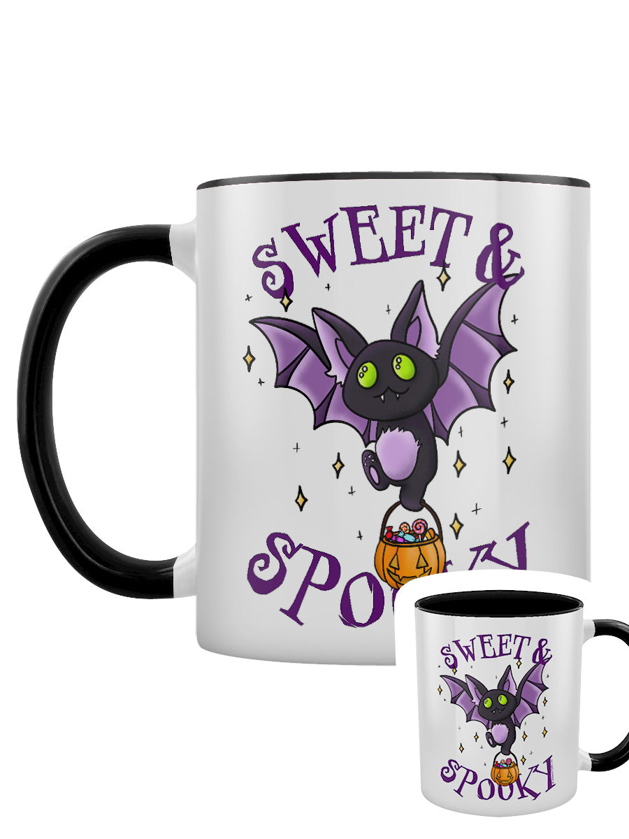 Sweet & Spooky Halloween Bat Black Inner 2-Tone Mug