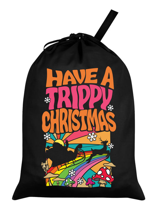 Trippy Christmas Black Santa Sack