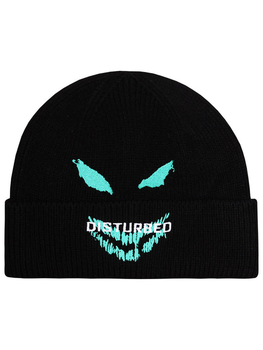 Disturbed Green Face Black Beanie