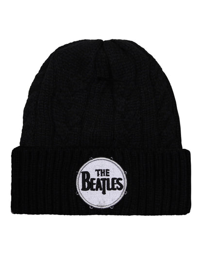 The Beatles Drum Logo Black Beanie