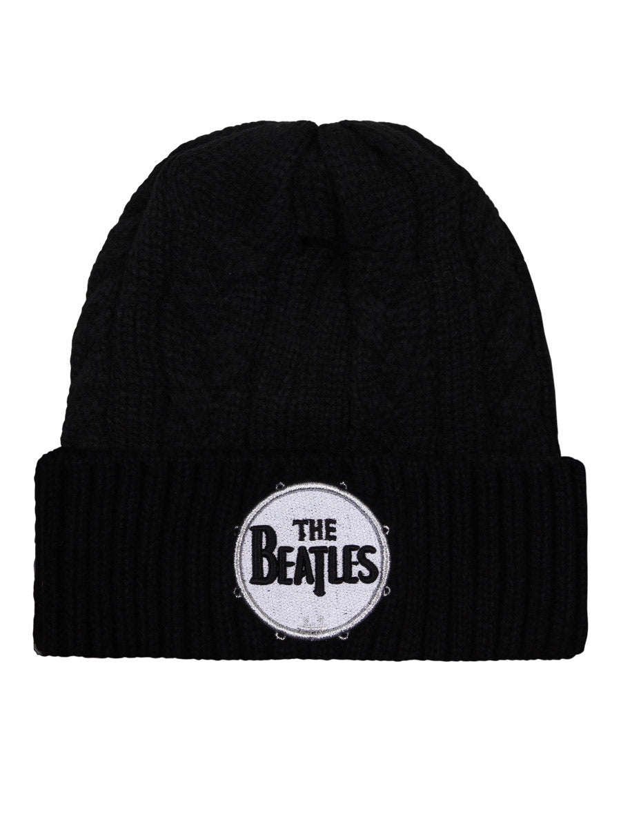 The Beatles Drum Logo Black Beanie