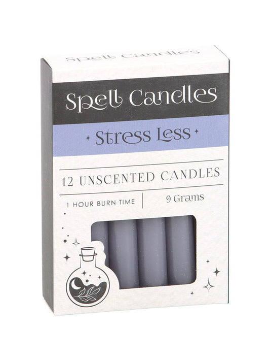 Pack of 12 Stress Less Spell Candles