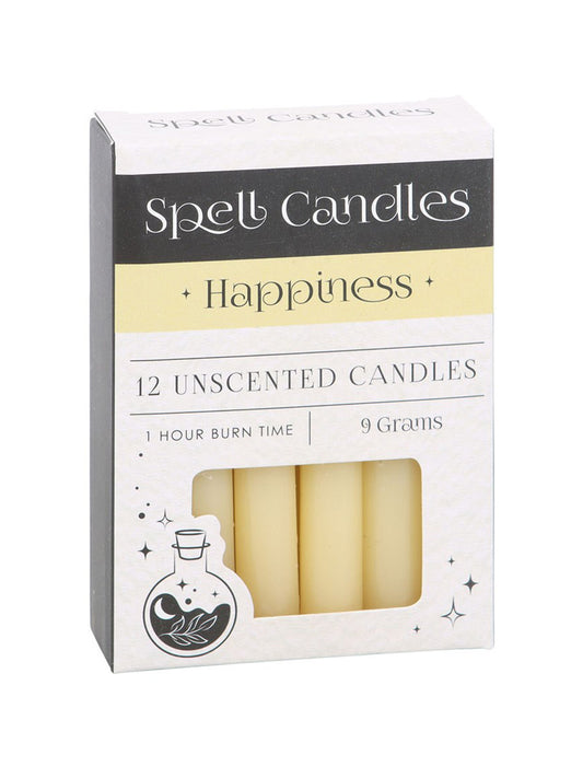 Pack of 12 Happiness Spell Candles