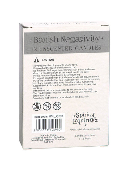 Pack of 12 Banish Negativity Spell Candles