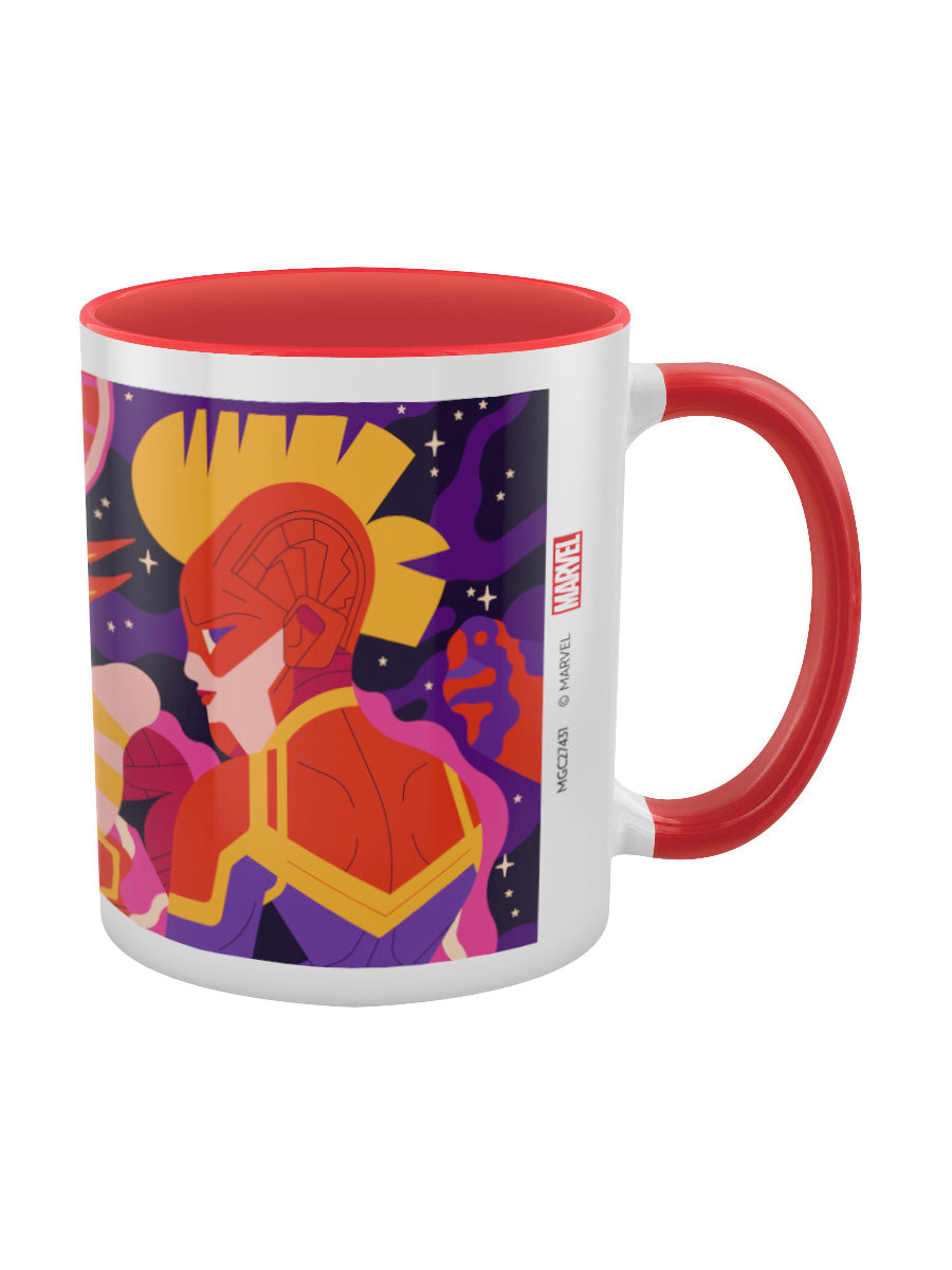 Disney 100 (Marvel - Captain Marvel) Red Coloured Inner Mug