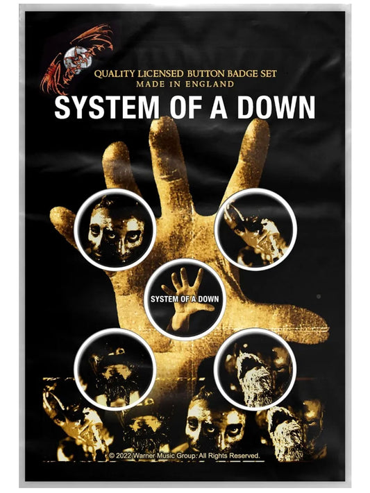 System Of A Down Hand Badge Pack