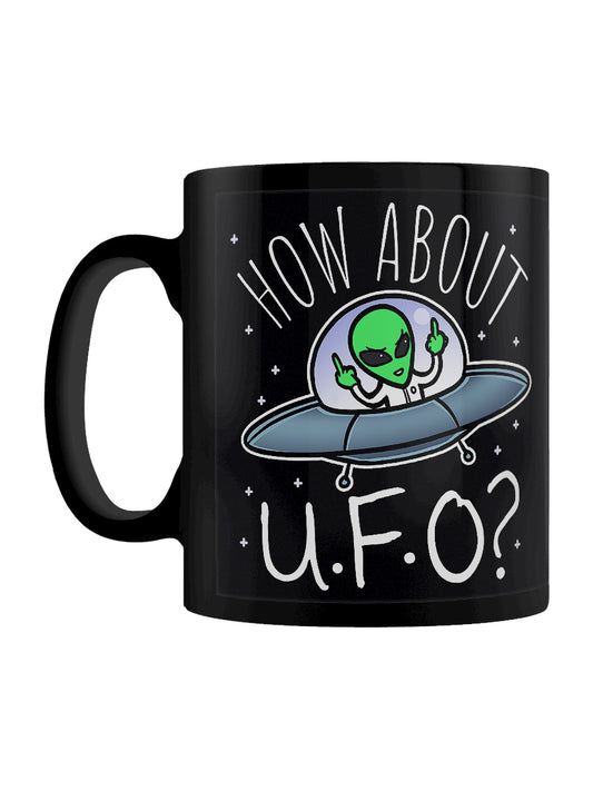 How About U.F.O Alien Black Mug
