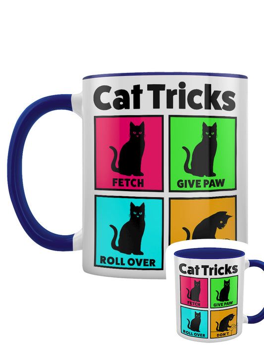 Cat Tricks Funny Blue Inner 2-Tone Mug