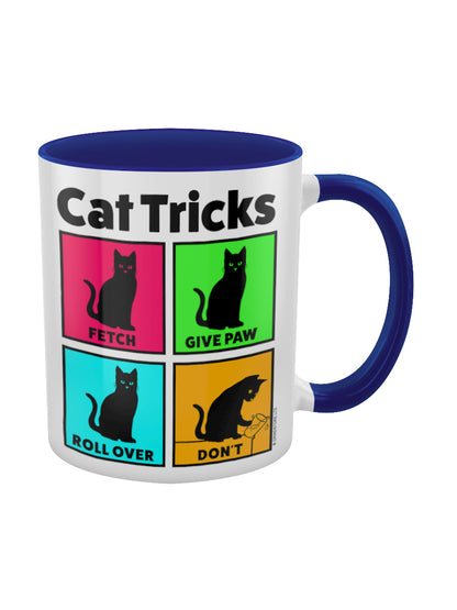 Cat Tricks Funny Blue Inner 2-Tone Mug