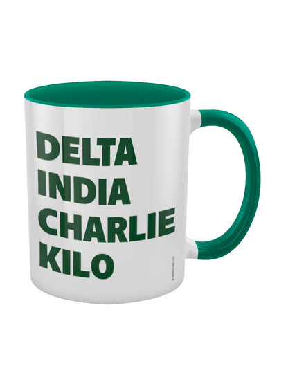 Dick Phonetic Alphabet Green Inner 2-Tone Mug