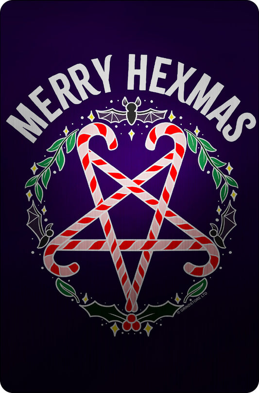 Merry Hexmas Mirrored Greet Tin Card