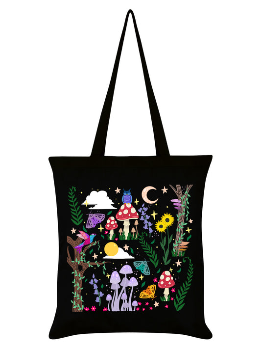 Forest of Mystical Roots Black Tote Bag