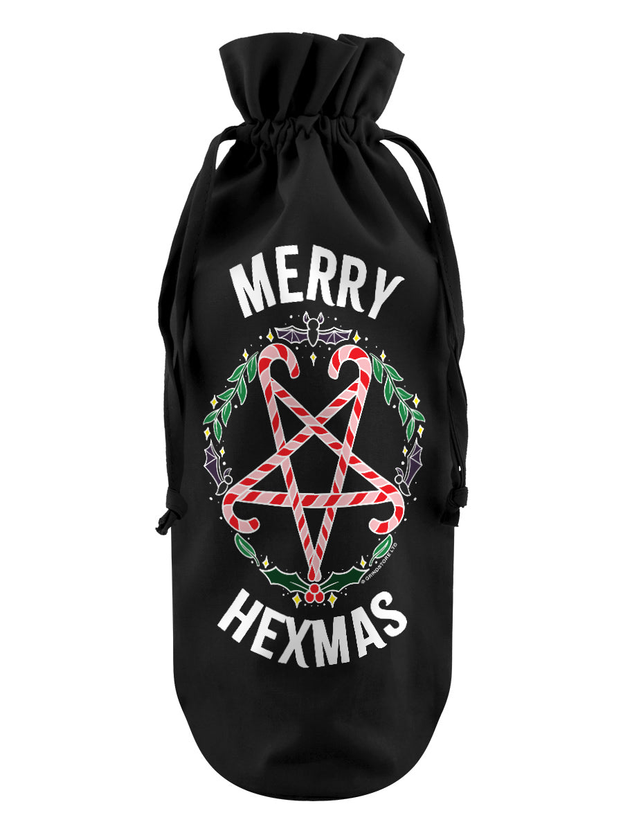 Merry Hexmas Black Bottle Bag