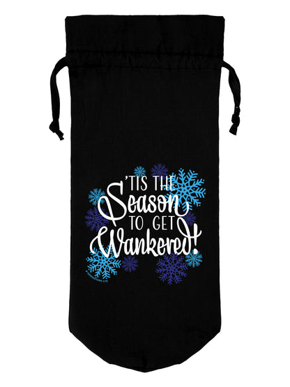 'Tis The Season To Get Wankered! Black Bottle Bag