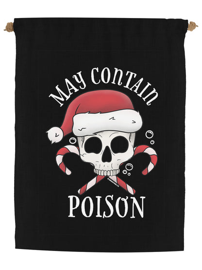 May Contain Poison Black Hessian Santa Sack