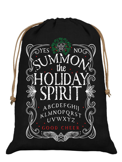 Summon The Holiday Spirit Black Hessian Santa Sack