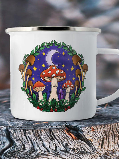 Forest Fungi & Crystals Enamel Mug