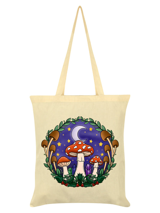 Forest Fungi & Crystals Cream Tote Bag