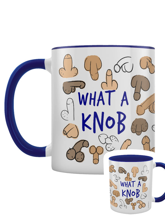 What A Knob Blue Inner 2-Tone Mug